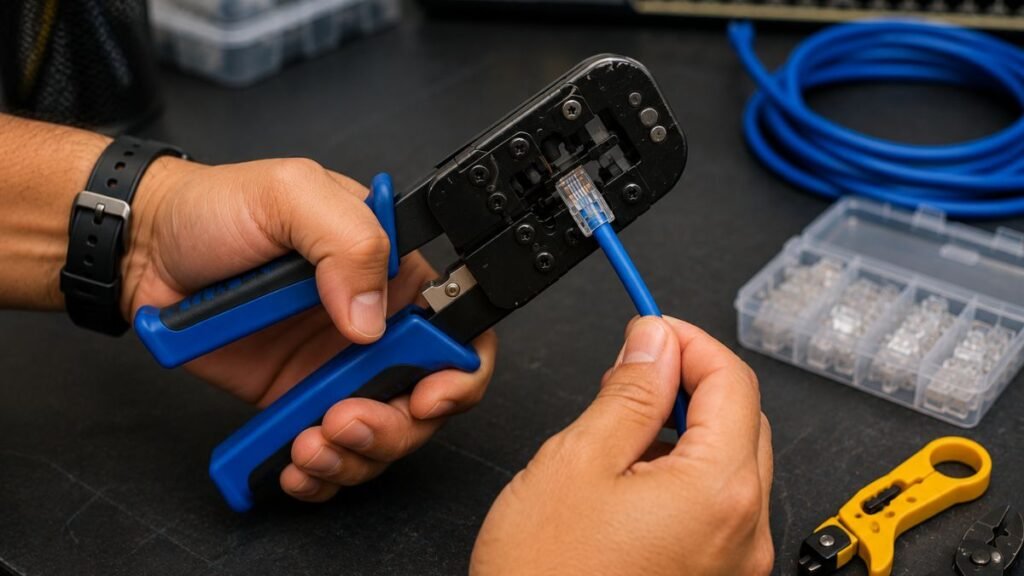 Os Melhores Alicates de Crimpagem RJ45 de 2026: Guia Completo para Escolher o Modelo Ideal 2 Os Melhores Alicates de Crimpagem RJ45 de 2026